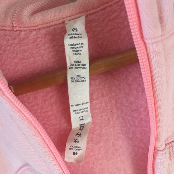 Baby pink lululemon scuba hoodie - size 4 - Picture 12 of 14